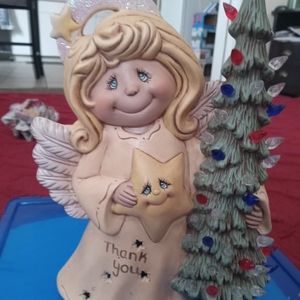 Ceramic Jessie the angel  light